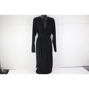 ladies asos wrap black dress size 4